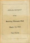 Eighteenth Annual Saturday Afternoon Club Banquet Program