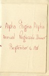 Alpha Sigma Alpha Annual Progressive Dinner Program