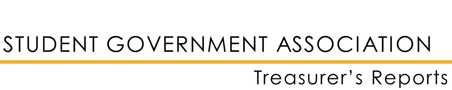 Student Government Association - Treasurer's Reports