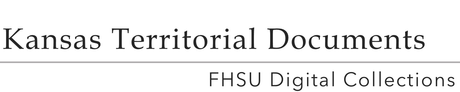 Kansas Territorial Documents