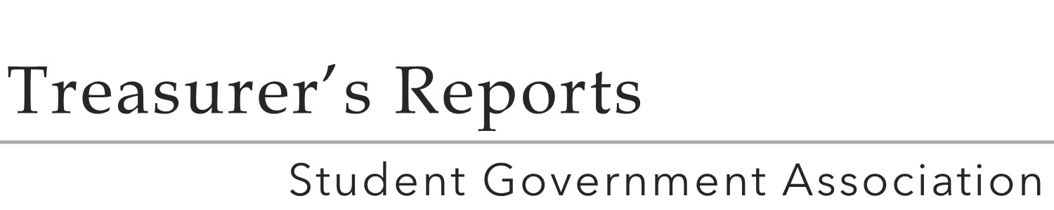SGA - Treasurer's Reports