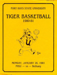 Tiger Basketball Schedule 1981-82 by Fort Hays State University