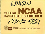 Official NCAA Basketball Scorebook - 1991-92 Women's Basketball by Fort Hays State University
