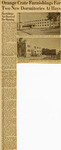 Clipping of Newspaper Story Covering Two New Dormitories at Hays, Including Lack of Furnishings