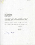 President Tomanek's Letter to Mrs. Mark Hoffman