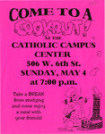 Catholic Campus Center Cookout Flyer
