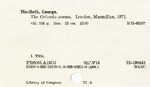 Information Card, Library of Congress