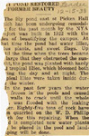 Clipping of an Article Discussing the Pickens Hall Fountain Repairs