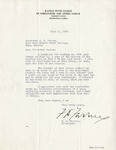 Letter form F.D. Farrell to President Rarick
