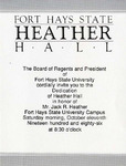 Heather Hall Dedication Card by Fort Hays State University