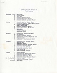 Events and Dates for 1961-62