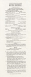 Schedule of Activities - Summer Session 1952