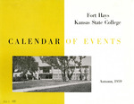 Calendar of Events Fall 1959