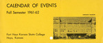 Calendar of Events Fall Semester 1961-62