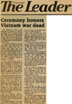 Ceremony Honors Vietnam War Dead - The University Leader
