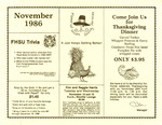 November 1986 Memorial Union Dining Services