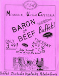 Memorial Union Cafeteria Baron of Beef Buffett Flyer