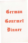 German Gourmet Dinner Event Menu and Program