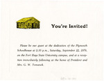 Invitation to the Dedication of the Plymouth Schoolhouse