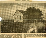 Newspaper Photo of Plymouth Schoolhouse
