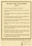Rules for Teachers - 1872