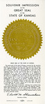 Souvenir Impression of the Great Seal of the State of Kansas
