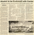 Alumni to be Endowed with Center