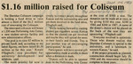 1.16 Million Raised for Coliseum by Fort Hays State University