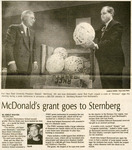 McDonald's Grant Goes to Sternberg