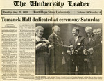 Tomanek Hall Dedicated at Ceremony Saturday by Fort Hays State University