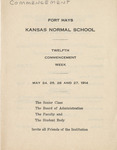 1914, Commencement Program