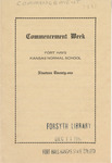 1921 Commencement Program