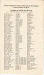 1928 Commencement  Program, Degrees