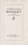 1939 Commencement Banquet Menu, May 29