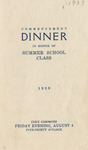 1939 Commencement Banquet, August 4