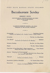 1940 Commencement Baccalaureate Program