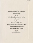 1943 Commencement Banquet Invitation - Spring