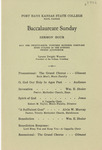 1946 Commencements Baccalaureate Program - Spring