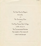 1948 Commencement Banquet Invitation - Spring