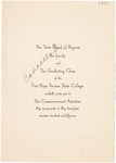 1951 Commencement Invitation