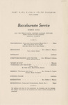 1951 Commencement Baccalaureate Program - Summer
