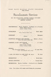 1958 Commencement Baccalaureate Program - Spring