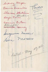 1958 Commencement Ritual, Class Enrollment Card - Summer