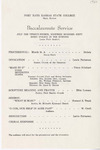 1960 Commencement Baccalaureate Program - Summer