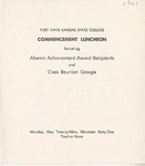 1961 Commencement Banquet Paper Program - Spring
