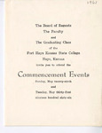1961 Commencement Invitations, Events  - Spring