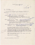 1961 Commencement Ritual, Edited Note to Faculty - Spring