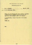 1962 Commencement Rituals, Memorandum - Spring