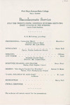 1962 Commencement Baccalaureate Program - Summer