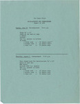 1962 Commencement Rituals, Schedule - Summer